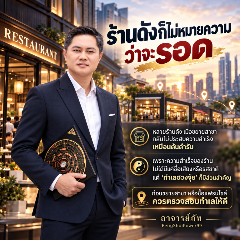 ร้านดังก็ไม่หมายความว่าจะรอด เมื่อทำเลฮวงจุ้ยไม่ดี